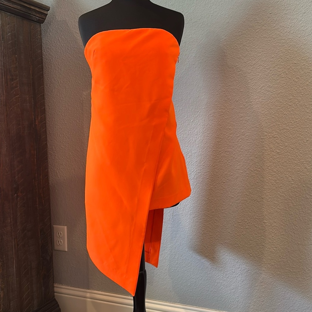 Milly strapless mini dress. Display
